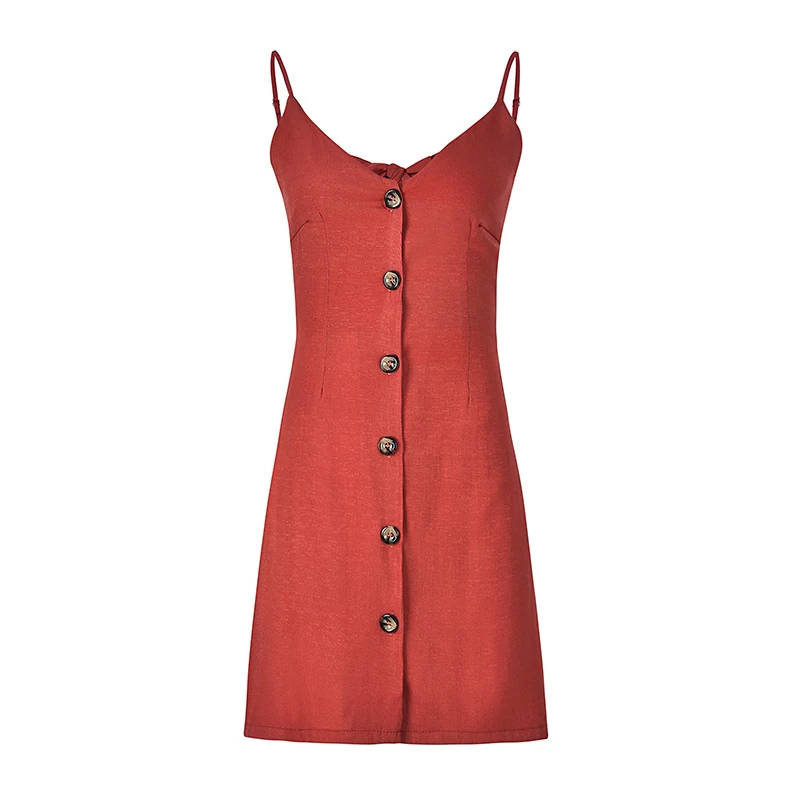 AECU Hanging Neck Hollow Sexy Mini Dress V-neck Dress A-line Sleeveless Back Strap Dresses Button Knee-length Dress Sexy
AECU Hanging Neck Hollow Sexy Mini Dress V-neck Dress A-line Sleeveless Back Strap Dresses Button Knee-length Dress Sexy