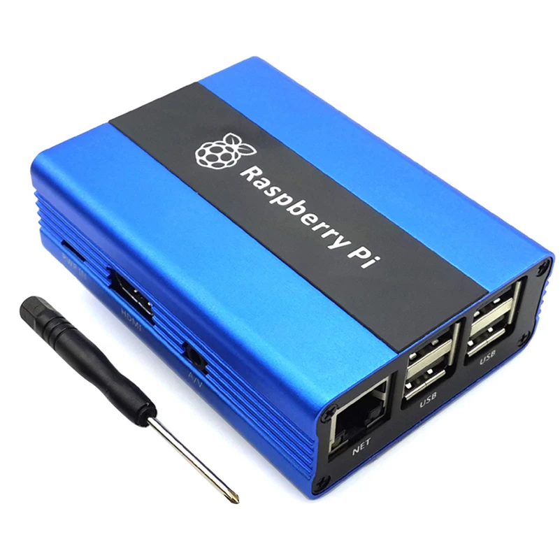 Blue Aluminum Case for Raspberry Pi 3 Compatible with Raspberry 2 B+ Protective Shell
Blue Aluminum Case for Raspberry Pi 3 Compatible with Raspberry 2 B+ Protective Shell