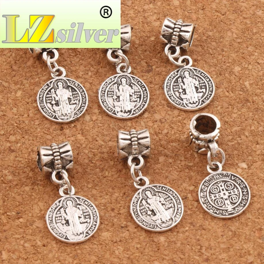 150ps 24.9x11.8mm Saint Benedict Medal Cross Smqlivb Charm Beads Dangle Fit European Bracelets Jewelry DIY B1691
150ps 24.9x11.8mm Saint Benedict Medal Cross Smqlivb Charm Beads Dangle Fit European Bracelets Jewelry DIY B1691