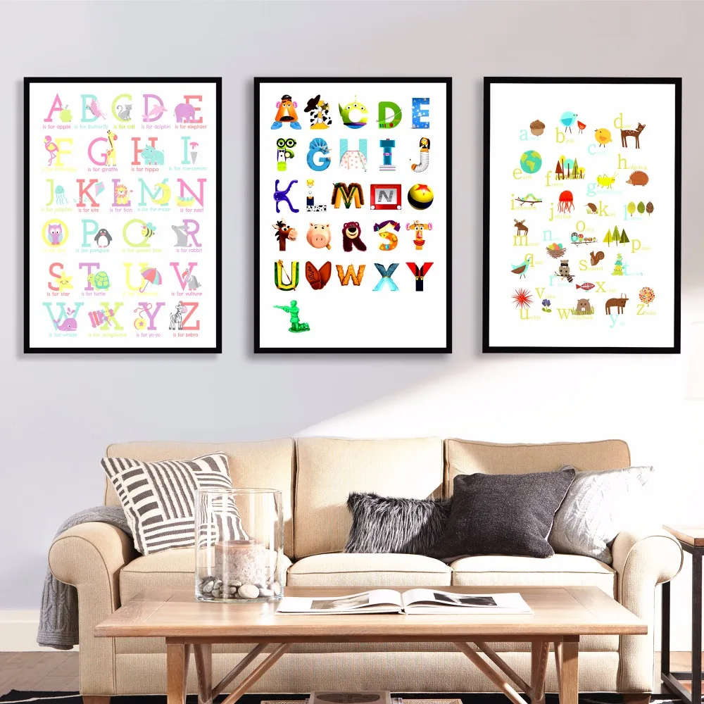 Animals Kids Alphabet Painting Poster Print Decorative Wall Pictures For Kids Room No Frame Home Decoration Accessories
Animals Kids Alphabet Painting Poster Print Decorative Wall Pictures For Kids Room No Frame Home Decoration Accessories