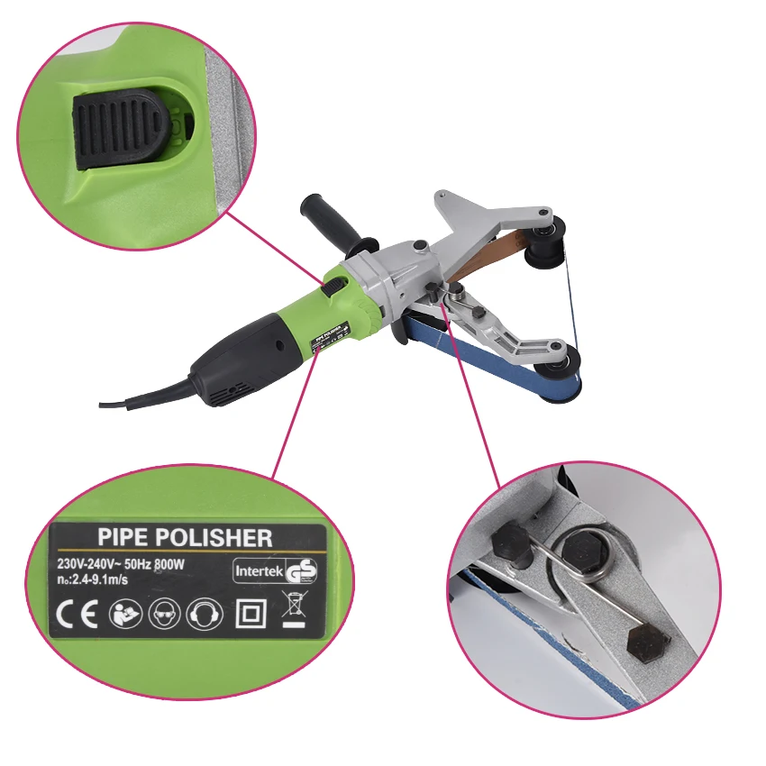 800W 110V/220V Portable Grinding Polishing Machine Tube Belt Sanders Polisher For Stainless Steel Tube Processing Polishing Tool 
800W 110V/220V Portable Grinding Polishing Machine Tube Belt Sanders Polisher For Stainless Steel Tube Processing Polishing Tool