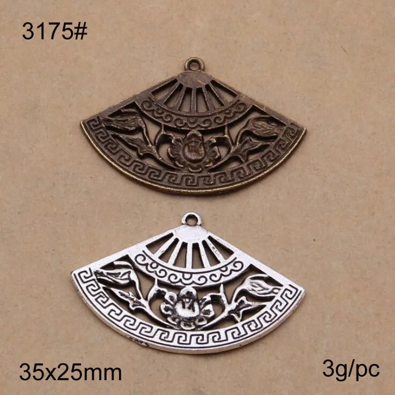25pcs 35x25mm Vintage Tibetan Silver/Antique Bronze Alloy Fan Charms Pendant Fit For DIY Bracelet Necklace
25pcs 35x25mm Vintage Tibetan Silver/Antique Bronze Alloy Fan Charms Pendant Fit For DIY Bracelet Necklace