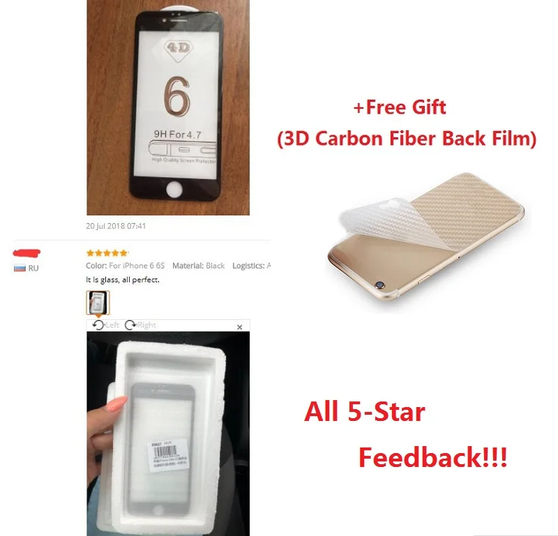 4D Protective Glass For iPhone 6s 6 Plus Glass 4D Full Screen Cover Tempered Glass For iPhone 6 Plus Screen Protector Film Foil
4D Protective Glass For iPhone 6s 6 Plus Glass 4D Full Screen Cover Tempered Glass For iPhone 6 Plus Screen Protector Film Foil