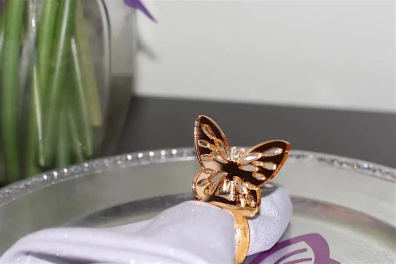 Acrylic Mirror Napkin Ring ,Butterfly Acrylic Napkin Ring, Butterfly Napkin Holder For Garden birthday, baby shower,
Acrylic Mirror Napkin Ring ,Butterfly Acrylic Napkin Ring, Butterfly Napkin Holder For Garden birthday, baby shower,