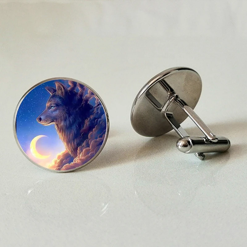 Cangyuan Wolf Glass Cufflinks Overlooking the Earth's Wolf Sunset Landscape Men's Shirt Cufflinks High Quality Cufflinks
Cangyuan Wolf Glass Cufflinks Overlooking the Earth's Wolf Sunset Landscape Men's Shirt Cufflinks High Quality Cufflinks