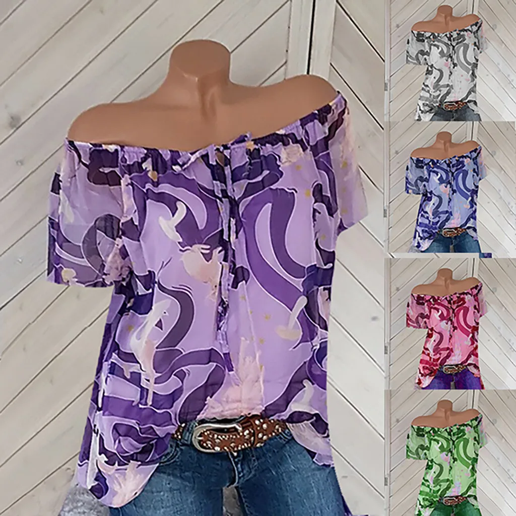 FREE OSTRICH Women Shirts Colorful Print Large Size Short Sleeve Slash Neck Loose Trend Elegant Noble Vogue Summer Blouse Shirts
FREE OSTRICH Women Shirts Colorful Print Large Size Short Sleeve Slash Neck Loose Trend Elegant Noble Vogue Summer Blouse Shirts