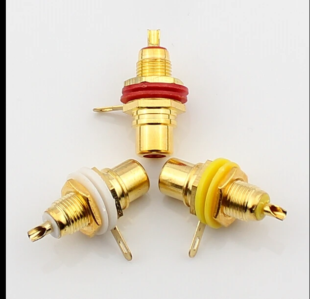 100pcs RCA Female RCA Jack panel Mount Gold Plated Connector RCA Female Connector Chassis RCA Audio Socket Plug Bulkhead
100pcs RCA Female RCA Jack panel Mount Gold Plated Connector RCA Female Connector Chassis RCA Audio Socket Plug Bulkhead