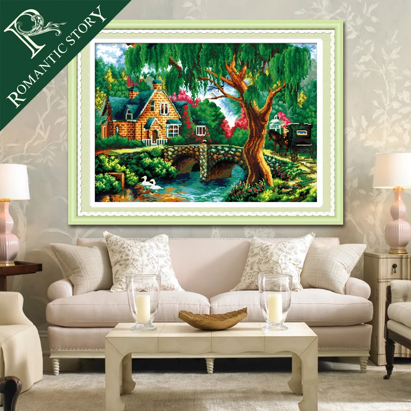 Romantic Story Myth World Dream House Scenery Decorations Cross Stitch Needlework DIY Printing Cross Stitch Sets For Embroidery
Romantic Story Myth World Dream House Scenery Decorations Cross Stitch Needlework DIY Printing Cross Stitch Sets For Embroidery