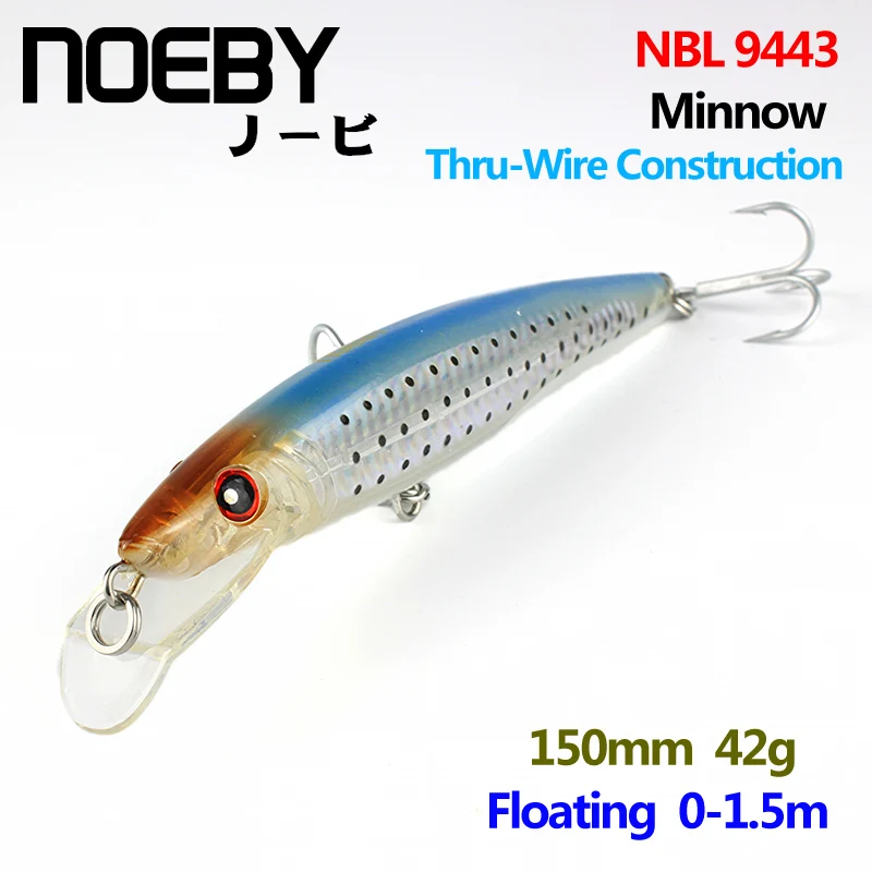 NOEBY 1 Pcs Fishing Lure 150mm/42g Floating0-1.5m Super Minnow Lures Fishing Bait VMC Treble Hooks Colorful 3D Eyes NBL 9443
NOEBY 1 Pcs Fishing Lure 150mm/42g Floating0-1.5m Super Minnow Lures Fishing Bait VMC Treble Hooks Colorful 3D Eyes NBL 9443