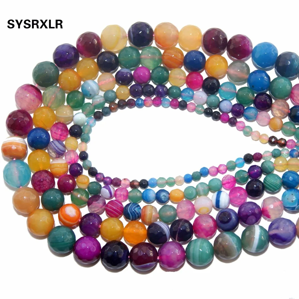 Wholesale Faceted Colorful Agat Natural Stone Loose Beads For Jewelry Making DIY Bracelet Necklace 4 6 8 10 12 MM Strand 15.5''
Wholesale Faceted Colorful Agat Natural Stone Loose Beads For Jewelry Making DIY Bracelet Necklace 4 6 8 10 12 MM Strand 15.5''