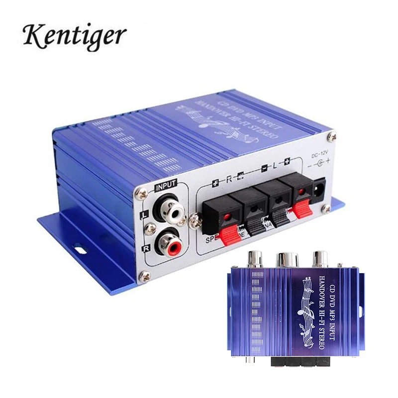 Автомобильный цифровой усилитель Kentiger HY2001 2 канала Hi Fi стерео режим звука