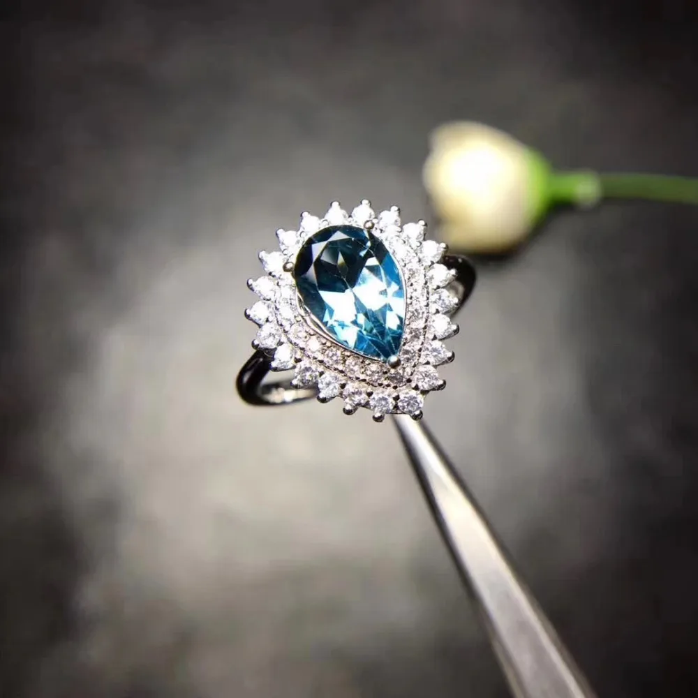 Lovely Elegant Diana water drop Natural blue topaz gem Ring S925 Silver Natural gemstone Ring girl Women's party gift Jewelry
Lovely Elegant Diana water drop Natural blue topaz gem Ring S925 Silver Natural gemstone Ring girl Women's party gift Jewelry