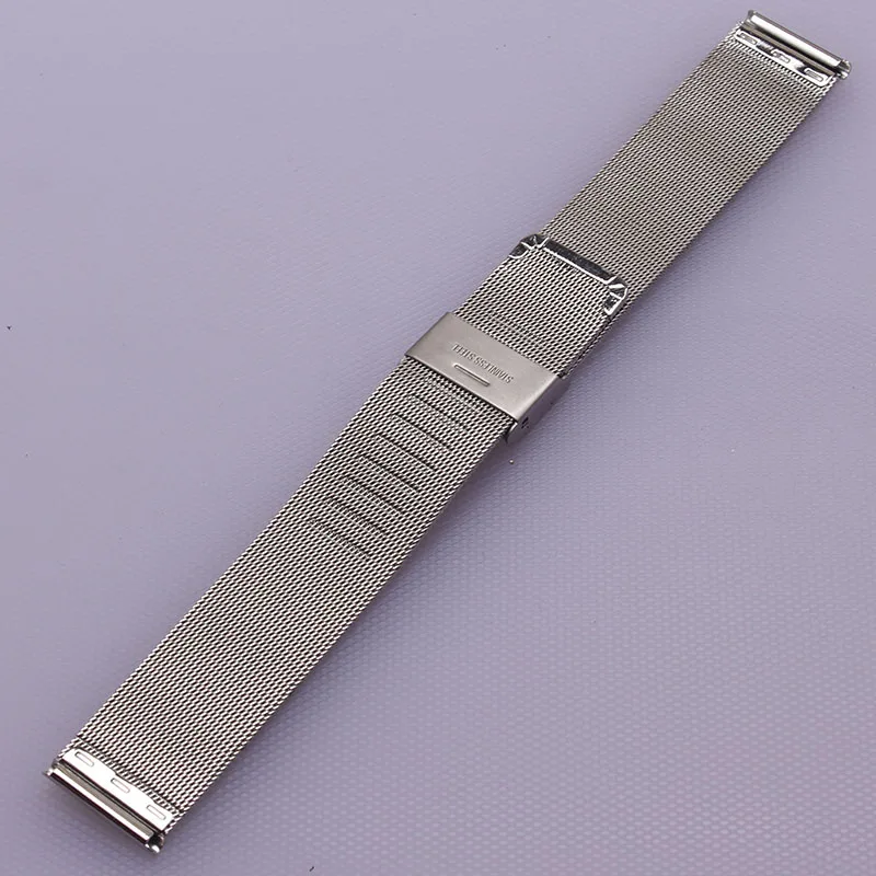 Watchbands strap bracelets Thin mesh 0.4mm watches accessories folding BUCKLE 12 14 16mm 18mm 20mm 22MM 24mm WATCH STRAP Silver
Watchbands strap bracelets Thin mesh 0.4mm watches accessories folding BUCKLE 12 14 16mm 18mm 20mm 22MM 24mm WATCH STRAP Silver