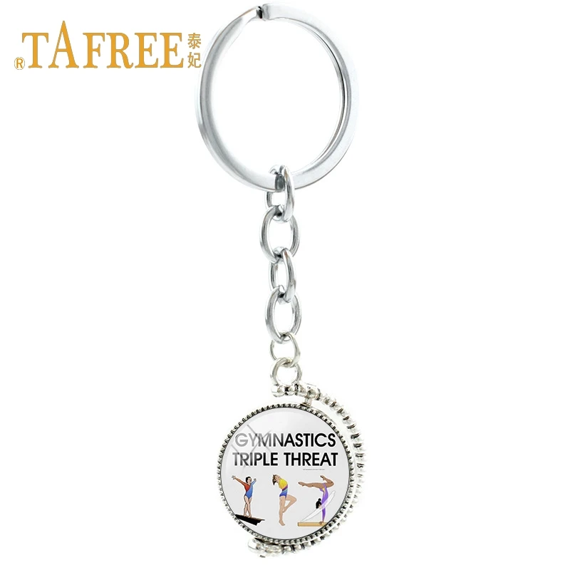 Двухсторонний подвесной брелок TAFREE для гимнастики соревнований с надписью Keep Calm