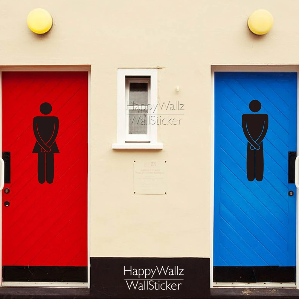 Toilet Door Sticker Male Female Stickers DIY Washroom Removable Wall Decals Bathroom Decors 565S
Toilet Door Sticker Male Female Stickers DIY Washroom Removable Wall Decals Bathroom Decors 565S