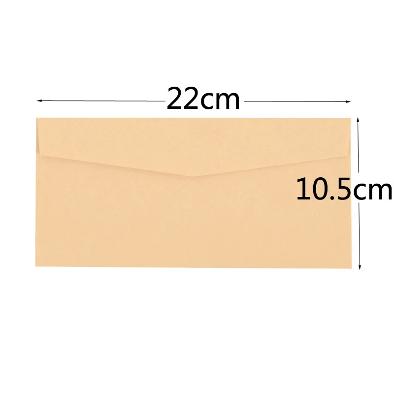 Multi-purpose Large Blank Paper Envelopes Vintage 22x10.5cm Black White Kraft Letter Gift Card Stationery Document File Budget | Канцтовары