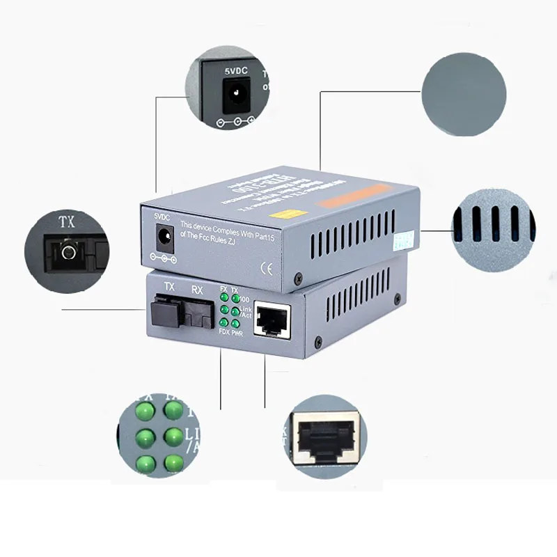 Supply 1 double HTB-3100AB 10/100M Base-TX Optical Fiber Ethernet Media Converter 25km SC interface Singlemode Fiber Converter
Supply 1 double HTB-3100AB 10/100M Base-TX Optical Fiber Ethernet Media Converter 25km SC interface Singlemode Fiber Converter