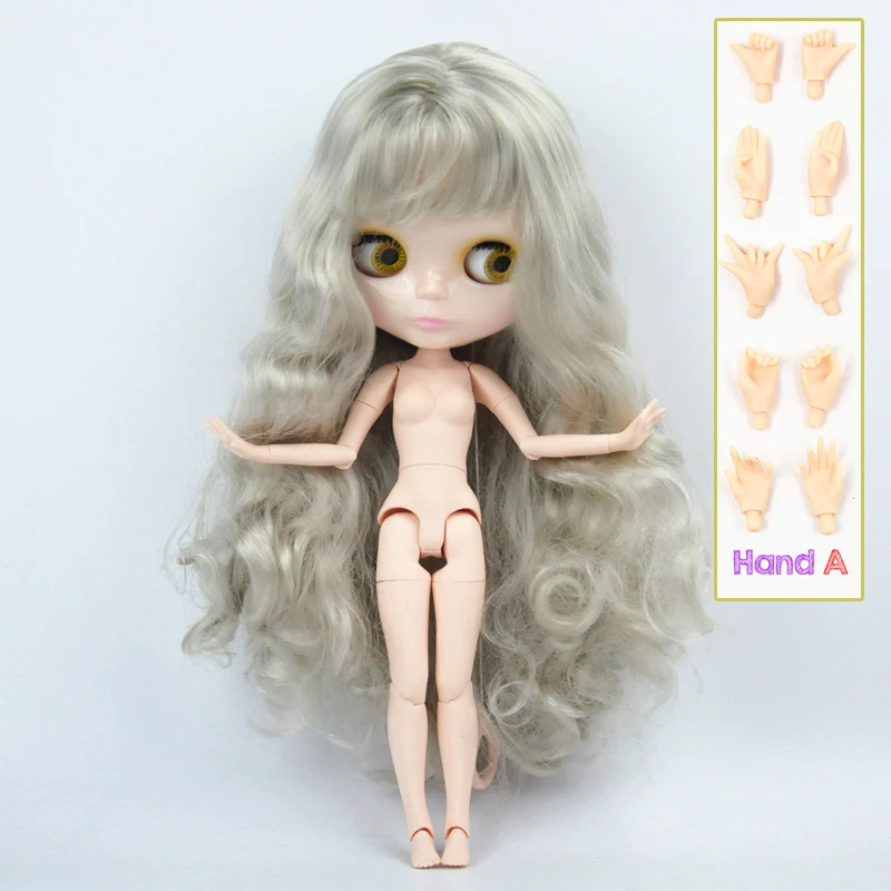 New Nude Doll Silver Curly hair Blyth Doll Joint Body DIY Nude BJD toys Fashion Dolls Light makeup Dolls 19 Joints for Girls toy
New Nude Doll Silver Curly hair Blyth Doll Joint Body DIY Nude BJD toys Fashion Dolls Light makeup Dolls 19 Joints for Girls toy