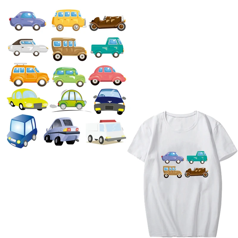 Iron-on Transfers Cartoon Car Patch Set Children Washable Stickers for Clothing DIY T-Shirt Dresses Heat Transfer Vinyl Patches
Iron-on Transfers Cartoon Car Patch Set Children Washable Stickers for Clothing DIY T-Shirt Dresses Heat Transfer Vinyl Patches