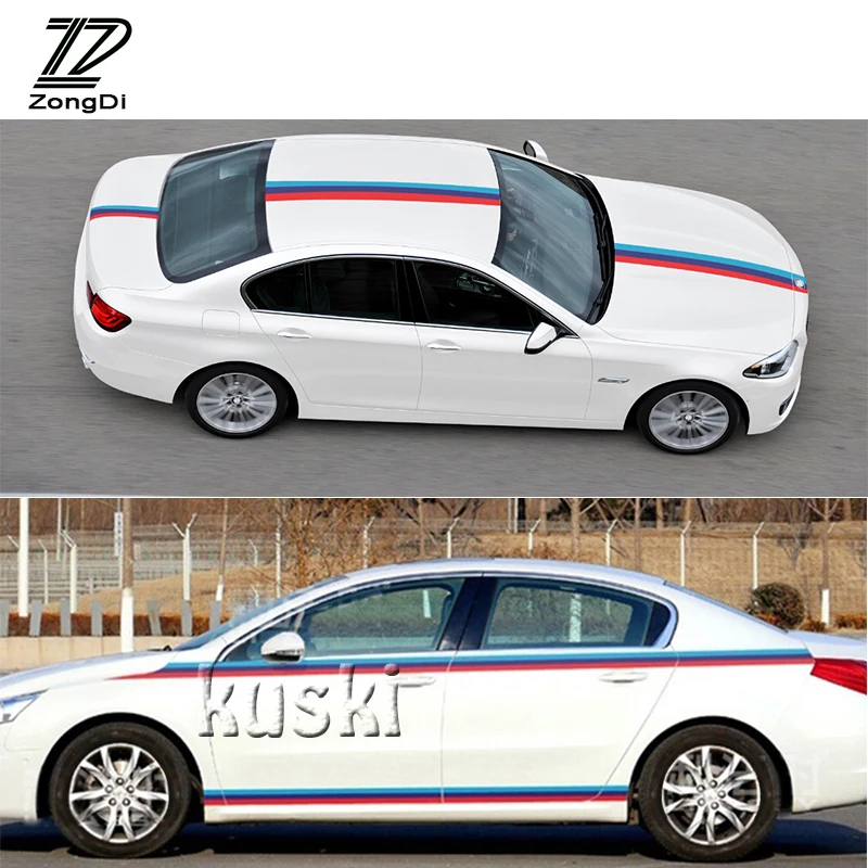 ZD Car 3 Color Roof body Decorative Sticker For BMW e46 e39 e36 Audi a4 b6 a3 a6 c5 Renault duster Lada granta accessories | Автомобили и