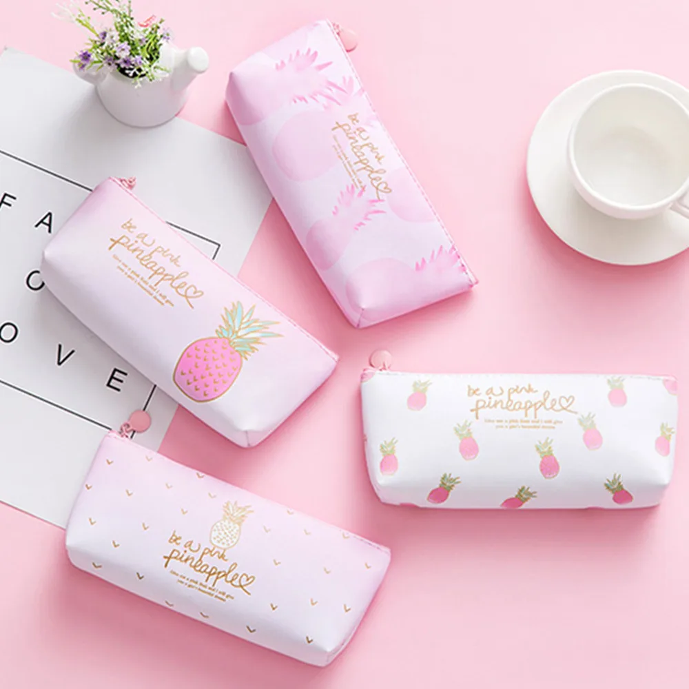 Kawaii Pu Pencil Case Pink Pineapple Gift Estuches School Pencil Box Pencilcase Pencil Bag School Supplies Fashion Stationery
Kawaii Pu Pencil Case Pink Pineapple Gift Estuches School Pencil Box Pencilcase Pencil Bag School Supplies Fashion Stationery