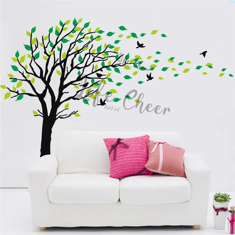 Flying Birds Vinyl Wall Decals Kids Room Decoration Forest Green Trees Wall Art Sticker Removable Leaves Wall Murals Art AC238
Flying Birds Vinyl Wall Decals Kids Room Decoration Forest Green Trees Wall Art Sticker Removable Leaves Wall Murals Art AC238
