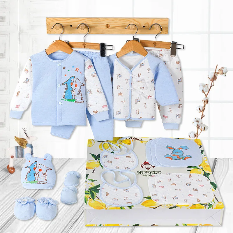 High Quality Thicken Warm Newborn Rabbit Underwear Clothing 100 % Cotton Baby Gift Set Infant 16 Pieces Clothing Gift Set
High Quality Thicken Warm Newborn Rabbit Underwear Clothing 100 % Cotton Baby Gift Set Infant 16 Pieces Clothing Gift Set