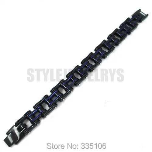 Free shipping! Blue & Black Heavy Motor Biker Bracelet Stainless Steel Jewelry Fashion Bicycle Chain Men Bracelet SJB0264
Free shipping! Blue & Black Heavy Motor Biker Bracelet Stainless Steel Jewelry Fashion Bicycle Chain Men Bracelet SJB0264