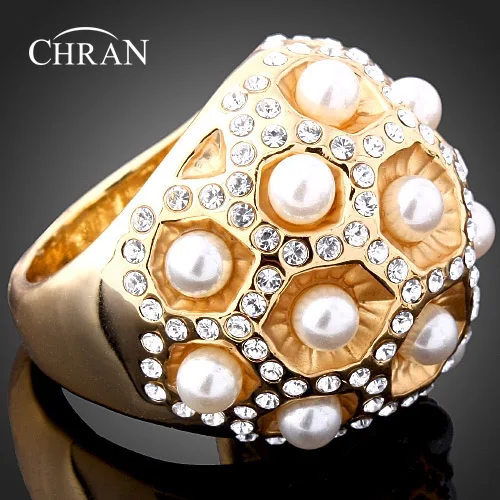 Chran Vintage Boho Statement Jewelry Fashion Faux Pearl Crystal Ring Gold Love Engagement Wedding Rings For Women Accessories
Chran Vintage Boho Statement Jewelry Fashion Faux Pearl Crystal Ring Gold Love Engagement Wedding Rings For Women Accessories