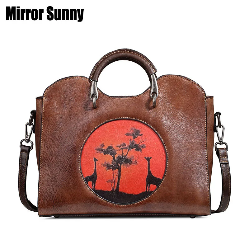 Euro-American Retro Genuine Leather Women's Handbags Shell Bags Female Cowhide Leather Single Shoulder Oblique Bag Top Handle
Euro-American Retro Genuine Leather Women's Handbags Shell Bags Female Cowhide Leather Single Shoulder Oblique Bag Top Handle