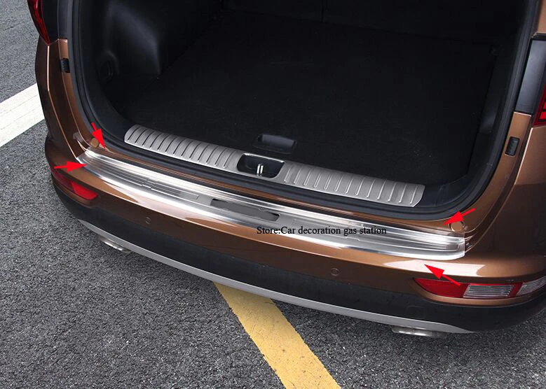 Auto parts 304 stainless steel External Rear bumper Protector Sill fit for 2016 2017 kia Sportage KX5
Auto parts 304 stainless steel External Rear bumper Protector Sill fit for 2016 2017 kia Sportage KX5