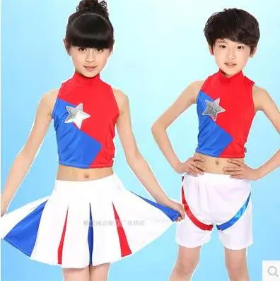 Girl and Boy Cheerleader Clothes Cheerleading Set Hiphop Jazz Dance Costume Dropshipping | Тематическая одежда и униформа