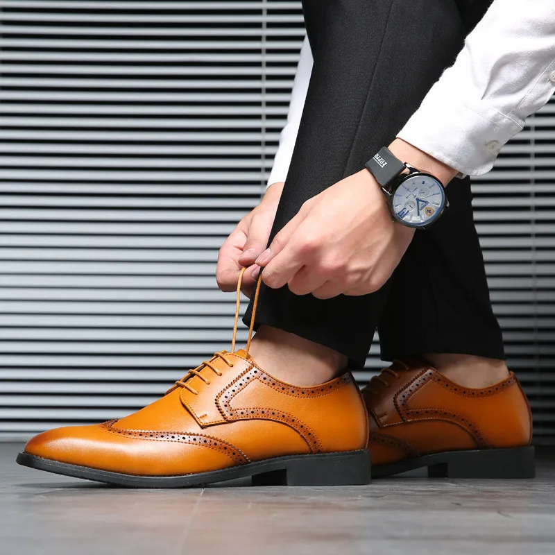LAISUMK Brand Men Leather Shoes Brogue Man Oxfords Footwear Casual Bullock Formal Wedding Business Male Flats New Larger Size 48
LAISUMK Brand Men Leather Shoes Brogue Man Oxfords Footwear Casual Bullock Formal Wedding Business Male Flats New Larger Size 48