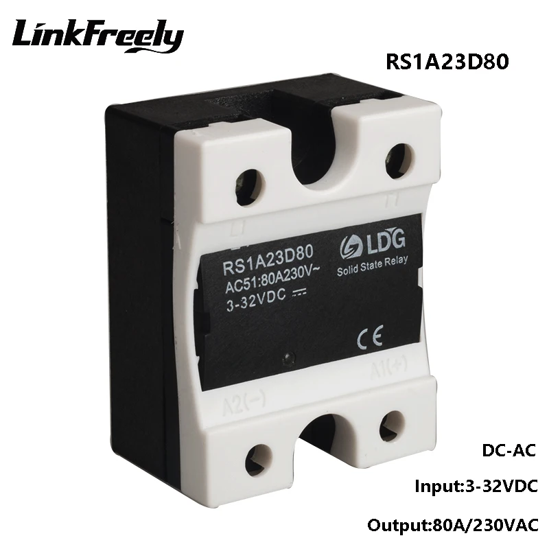 Однофазное твердотельное реле RS1A23D80 Triac 80A выход 24 280VAC вход 5 в 12 В постоянного тока
