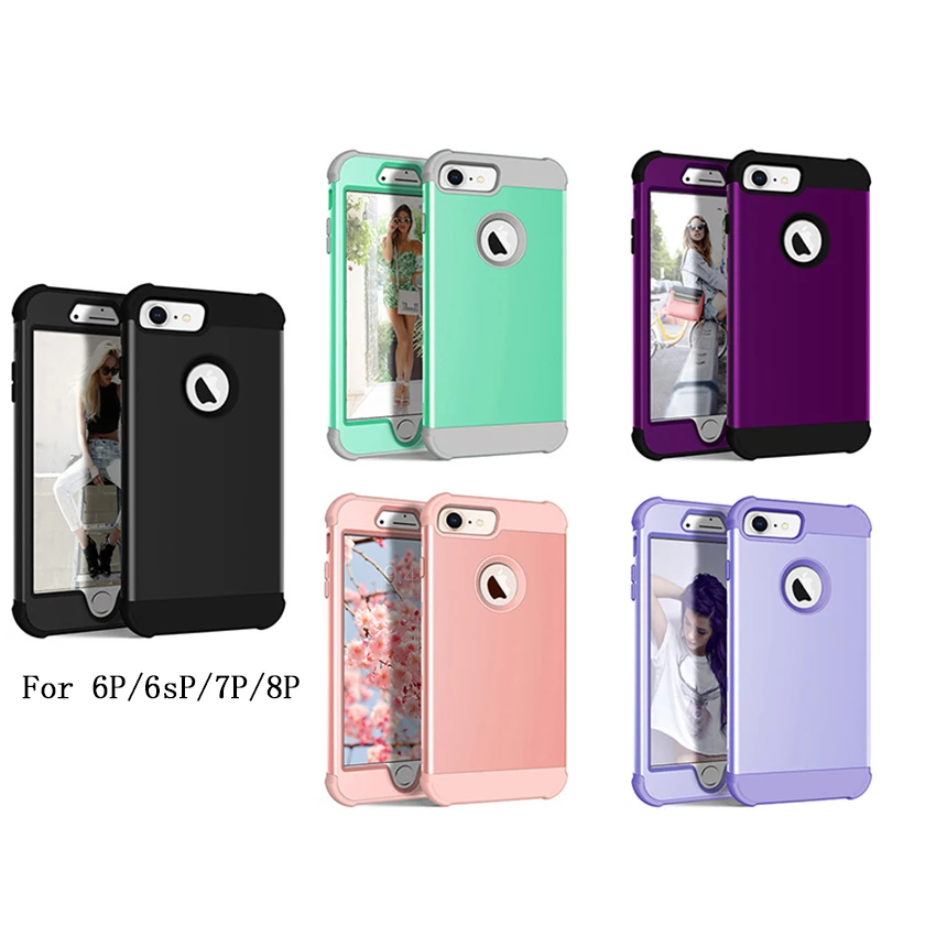 Funelego 3 in 1 PC Silicon Hybrid Hard Rubber Impac Protection Phone Case For iPhone 6/6sp 7p 8 Plus Full Protective Defender
Funelego 3 in 1 PC Silicon Hybrid Hard Rubber Impac Protection Phone Case For iPhone 6/6sp 7p 8 Plus Full Protective Defender