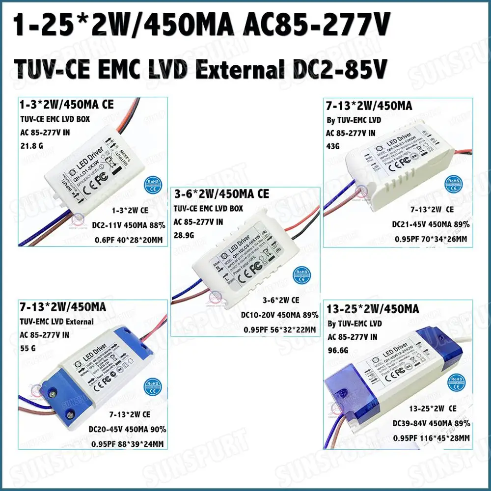 5-20Pieces TUV-CE EMC LVD PF External36W AC85-277V LED Driver 1-25Cx2W 450mA DC2-85V Constant Current For LED Lamp Free Shipping
5-20Pieces TUV-CE EMC LVD PF External36W AC85-277V LED Driver 1-25Cx2W 450mA DC2-85V Constant Current For LED Lamp Free Shipping