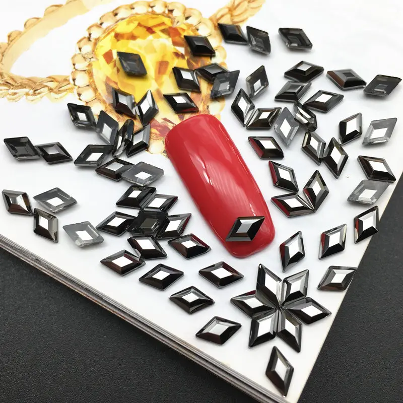 Rhombus Ore black special-shaped Glass Non-hot fix Rhinestones Nail Rhinestones For Nails Art 3D Decorations Supplies Accessory
Rhombus Ore black special-shaped Glass Non-hot fix Rhinestones Nail Rhinestones For Nails Art 3D Decorations Supplies Accessory