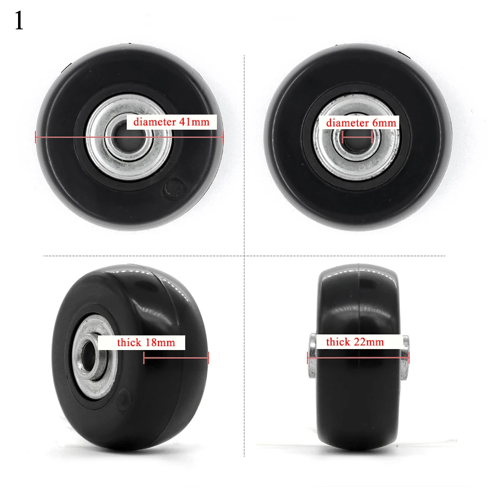 Portable Suitcase Wheels 2 Sets Black Replacement Luggage Suitcase Wheel Silent Wear-resistant Rubber Axles Repair Tool Casters
Portable Suitcase Wheels 2 Sets Black Replacement Luggage Suitcase Wheel Silent Wear-resistant Rubber Axles Repair Tool Casters