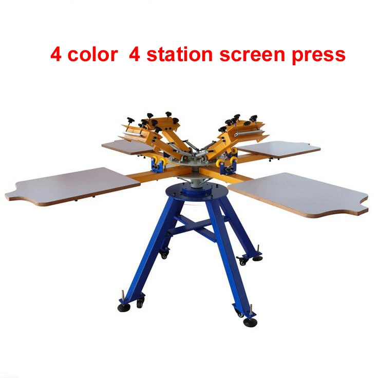 Manual 4 color 4 station offset silk screen printing machine for T shirt printer equipment carousel
Manual 4 color 4 station offset silk screen printing machine for T shirt printer equipment carousel