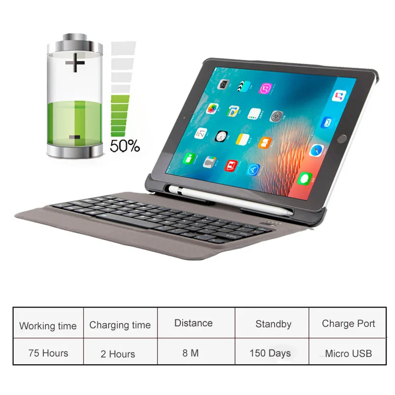 For iPad 2017 Keyboard Case Cover Stand For iPad Air 2 Pro 9.7 2017 2018 Tablet Stand For iPad 2018 Cover With Keyboard
For iPad 2017 Keyboard Case Cover Stand For iPad Air 2 Pro 9.7 2017 2018 Tablet Stand For iPad 2018 Cover With Keyboard