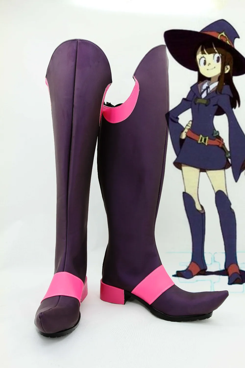 

New Little Witch Academia Cosplay Shoes Anime Akko Kagari patry Boots Tailor Made
