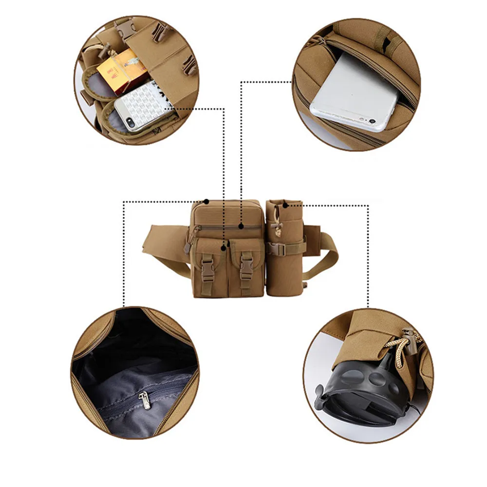 Unisex Outdoor Military Tactical Waist Bag Detachable Water Bottle Holder Hiking Climbing Durable Pack Fishing Cycling Nylon Bag
Unisex Outdoor Military Tactical Waist Bag Detachable Water Bottle Holder Hiking Climbing Durable Pack Fishing Cycling Nylon Bag