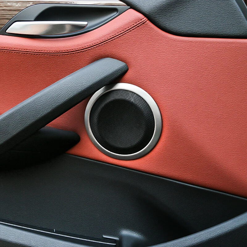Для BMW X1 F48 2016 2017 2018 нержавеющая сталь двери автомобиля звук Динамик Рог кольцо