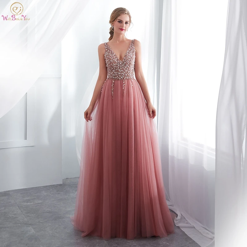 Pink Evening Dress 2021 Hot Sale Style Beading Sequined Top High Split Leg Sexy For Women Tulle Sweep Train Sleeveless Prom Gown
Pink Evening Dress 2021 Hot Sale Style Beading Sequined Top High Split Leg Sexy For Women Tulle Sweep Train Sleeveless Prom Gown