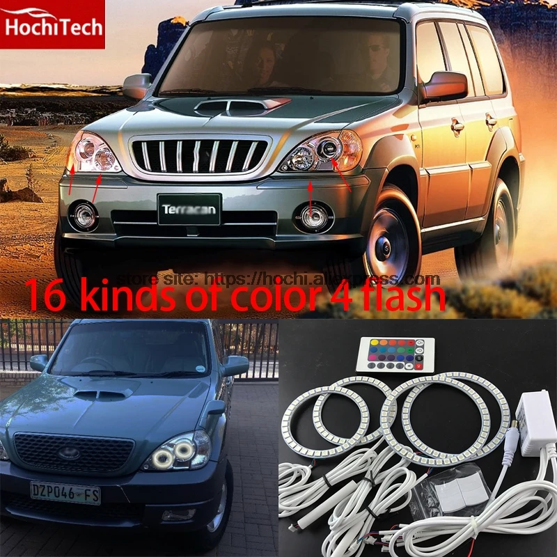 HochiTech RGB многоцветные светодиодные ангельские глазки комплект колец с ореолом