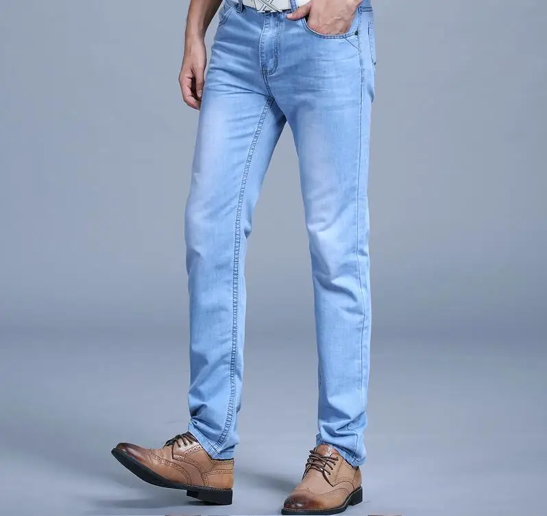 Distressed jeans slim men Summer denim joggers homme Thin Men's Fashion Jeans Menpants Clothes New Fashion Brand No belt
Distressed jeans slim men Summer denim joggers homme Thin Men's Fashion Jeans Menpants Clothes New Fashion Brand No belt