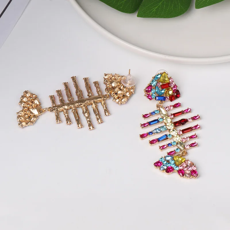 Women Fish Thorn Drop Earring AM0543 | Украшения и аксессуары
