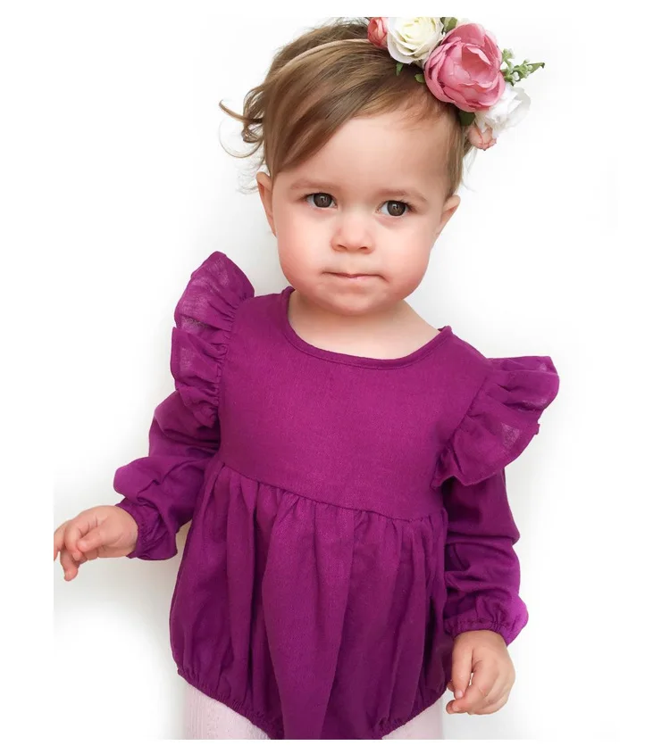 Celveroso spring autumn Newborn Baby Girls Ruffle Solid Color Romper Jumpsuit Outfits Sunsuit Baby Clothing 2 color
Celveroso spring autumn Newborn Baby Girls Ruffle Solid Color Romper Jumpsuit Outfits Sunsuit Baby Clothing 2 color