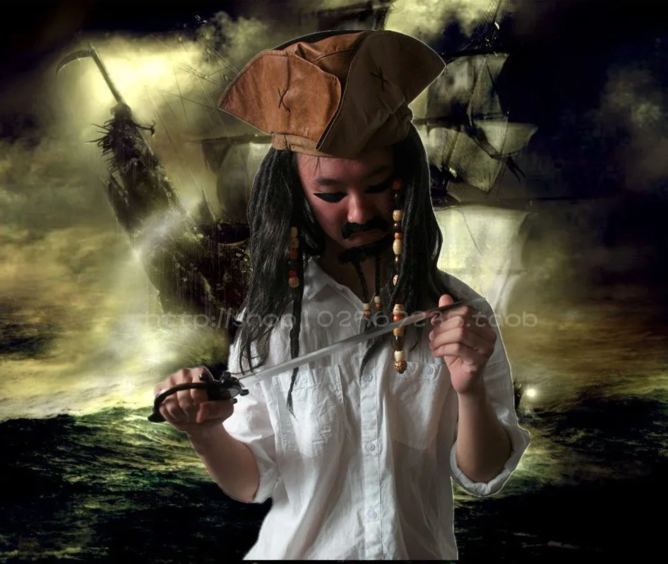 Adults Halloween Party Hat Cosplay Costume Jack Sparrow Pirates Caribbean Jack captain Pirate Wig Pirate Hat pirate B-2916
Adults Halloween Party Hat Cosplay Costume Jack Sparrow Pirates Caribbean Jack captain Pirate Wig Pirate Hat pirate B-2916