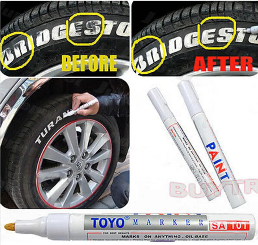 7 Colors Waterproof Car Tyre Tire Tread Rubber Metal Permanent Paint Marker Pen Office Supplies
7 Colors Waterproof Car Tyre Tire Tread Rubber Metal Permanent Paint Marker Pen Office Supplies